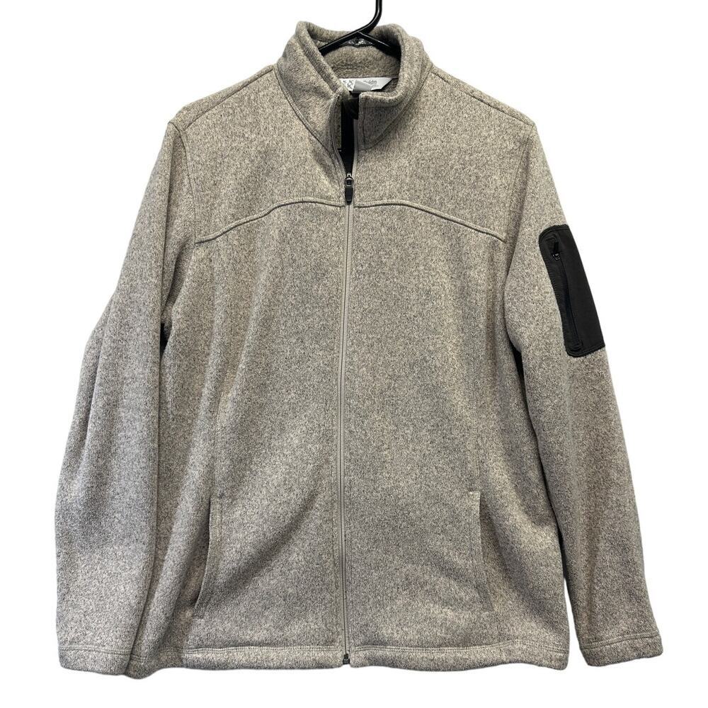 Guide Series Mens XL Heather Full Zip Fleece Jacket Outdoor Gorpcore Mock‎ Neck